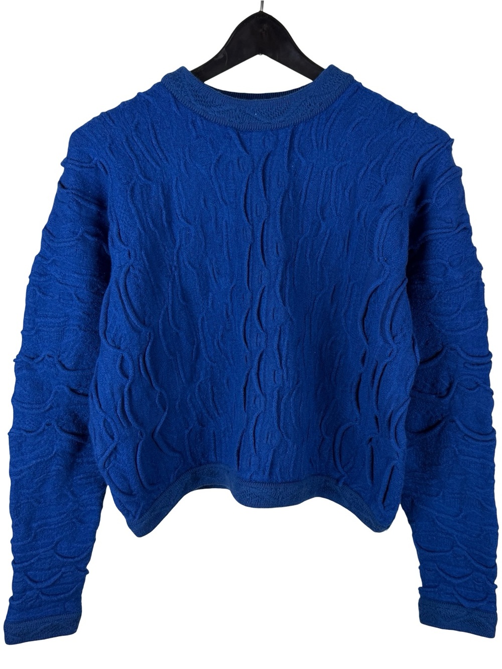 Vintage 90s Women’s Coogi Australia 3D Knit Blue Pullover Sweater Size S
